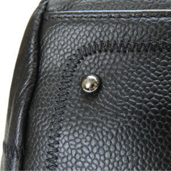 Chanel Chocobar Boston Bag Caviar Leather Black Coco Mark - Picture 5 of 11